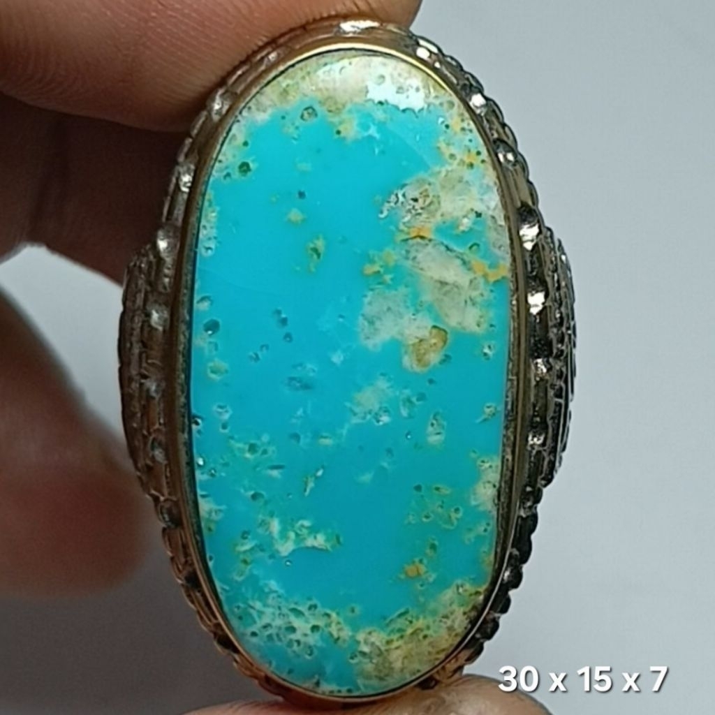 NATURAL BATU PIRUS PERSIA WARNA BIRU