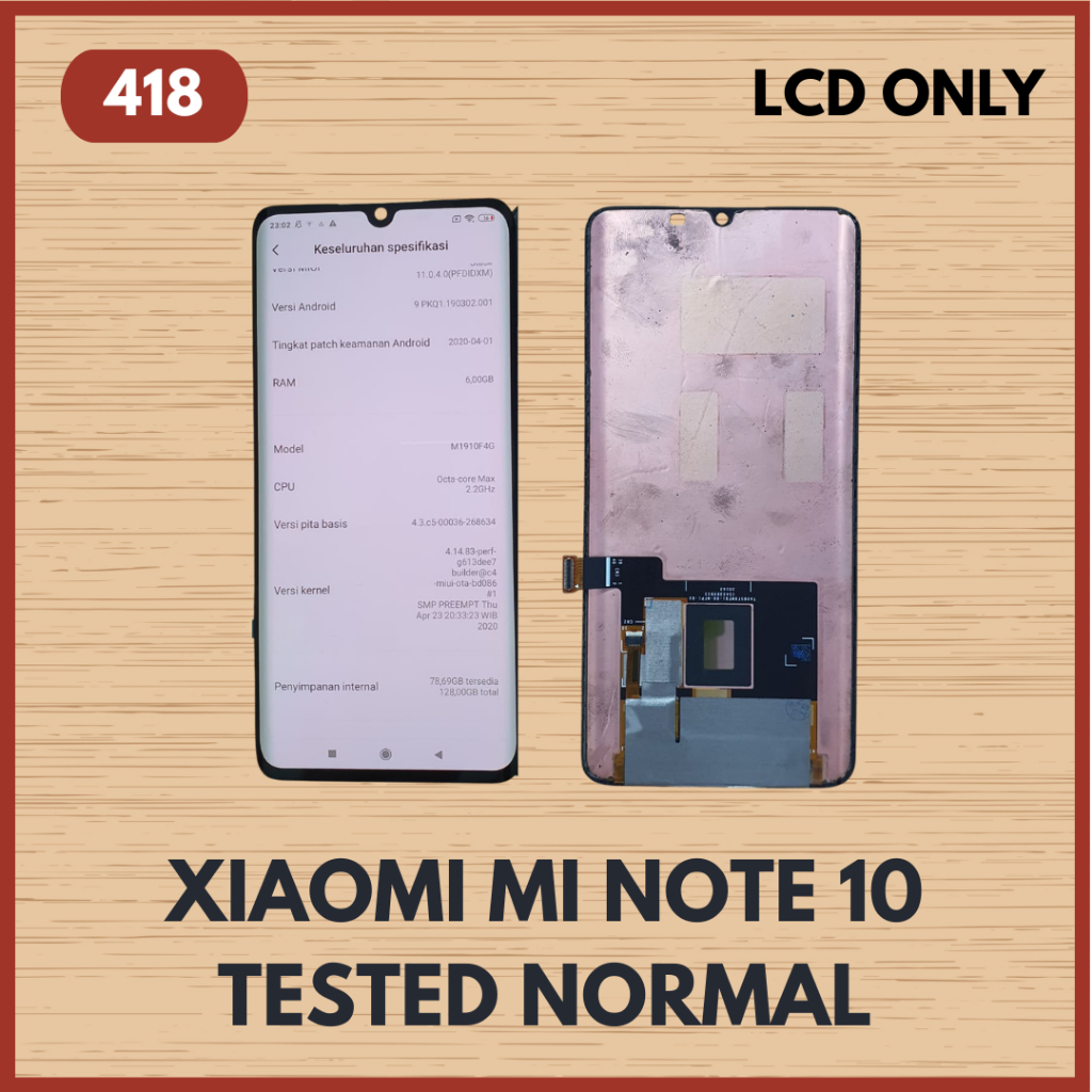 LCD FRAME ORIGINAL XIAOMI MI NOTE 10 / MI NOTE 10 LITE COPOTAN