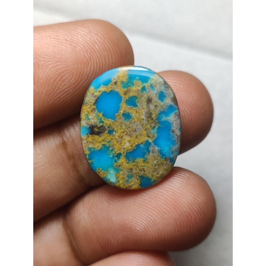 natural pirus Persia biru urat emas