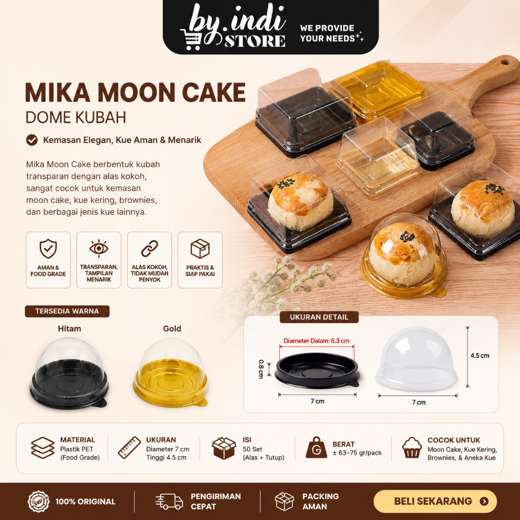 Mika Moon Cake Mini Cup Kue Pudding Mini