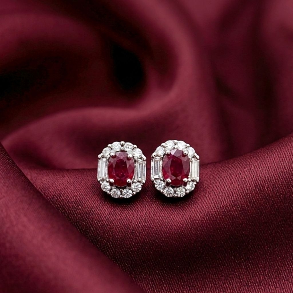 SERTIFIKAT Anting S925 Ruby Natural