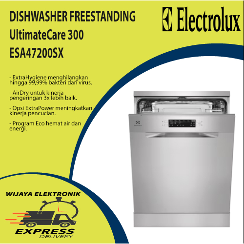 Electrolux ESA47200SX Pencuci Piring Berdiri Bebas 13 Tempat Set Stainless Steel