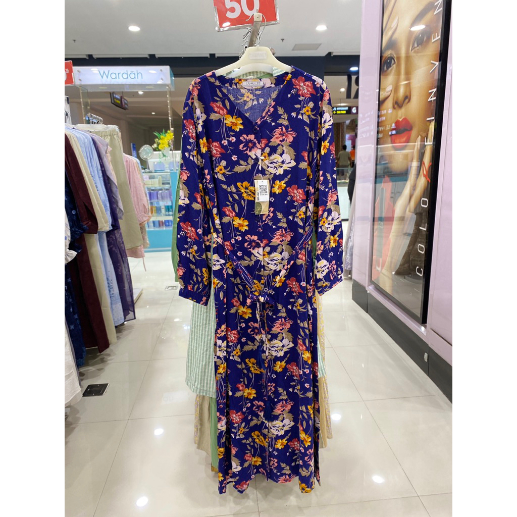 gamis motif expand bahan jatuh ori matahari