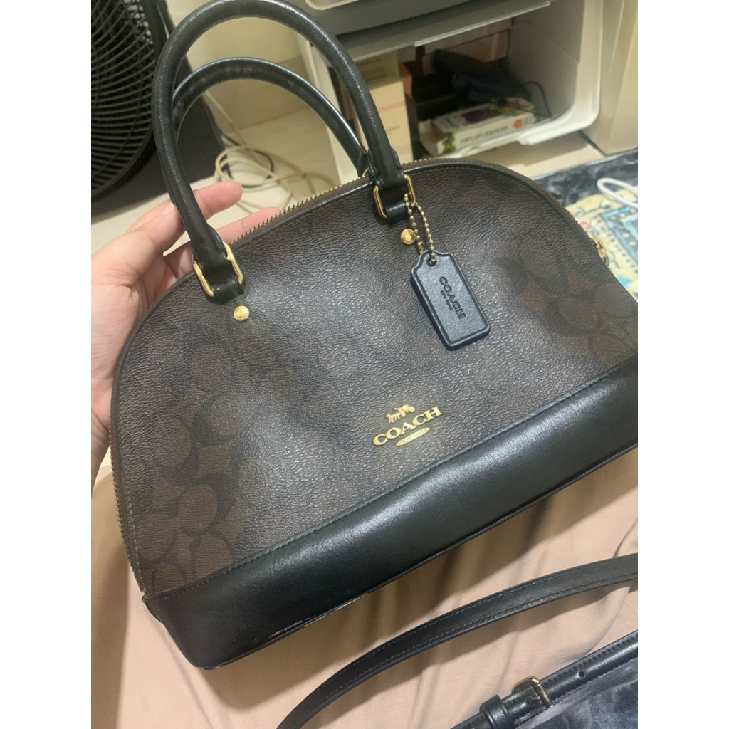 Coach Mini Sierra Satchel Signature Brown Black Original