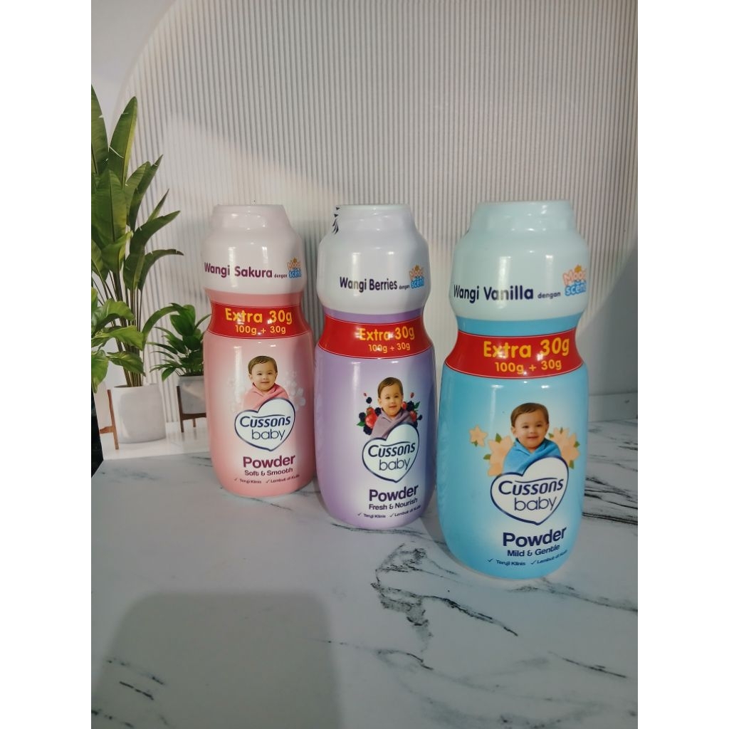 BEDAK BAYI CUSSONS 100 + 30gr | BEDAK CUSSONS BABY POWDER 100 + 30gr