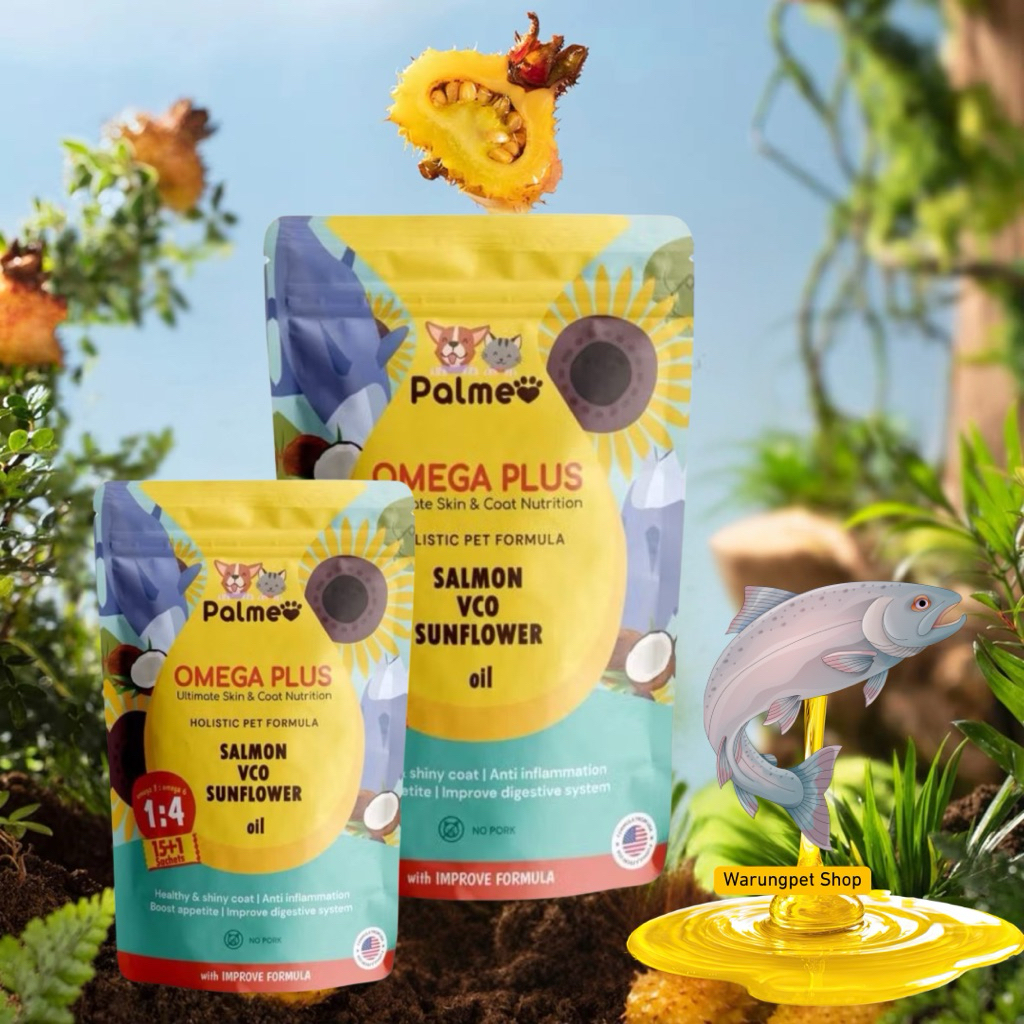 Palmeo Omega Plus Salmon Oil Vitamin Bulu Kucing & Anjing - Palmeo Omega Salmon Oi