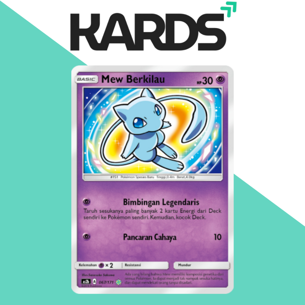 Pokemon TCG RAW Shiny Mew Berkilau Indonesia