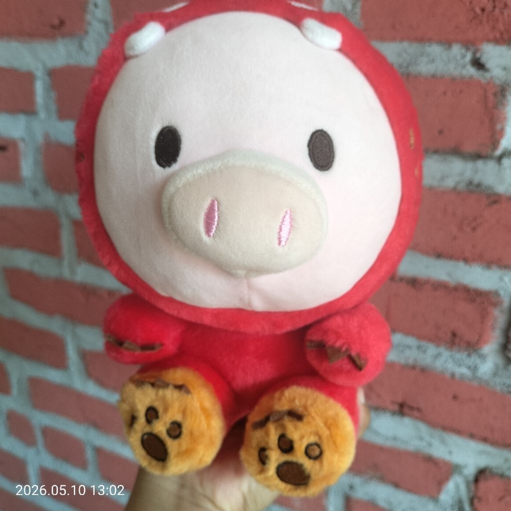 BONEKA BABI B2 KOSTUM HOODIE BRAND FUNCLAW - BONEKA FUNCLAW BABI BAHAN MINISO