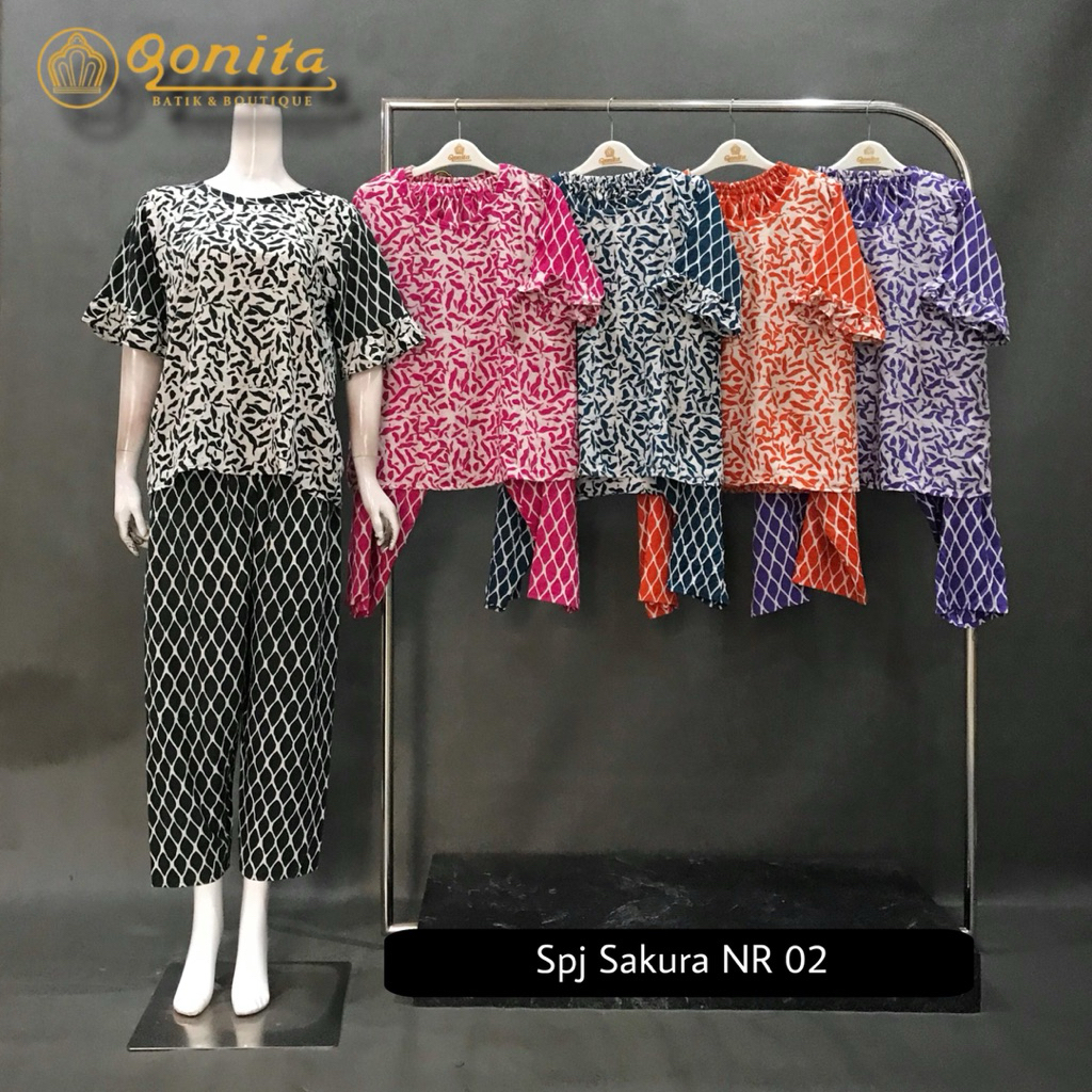 [LD 106] QONITA DASTER SPJ SAKURA NR BATIK CAP PEKALONGAN
