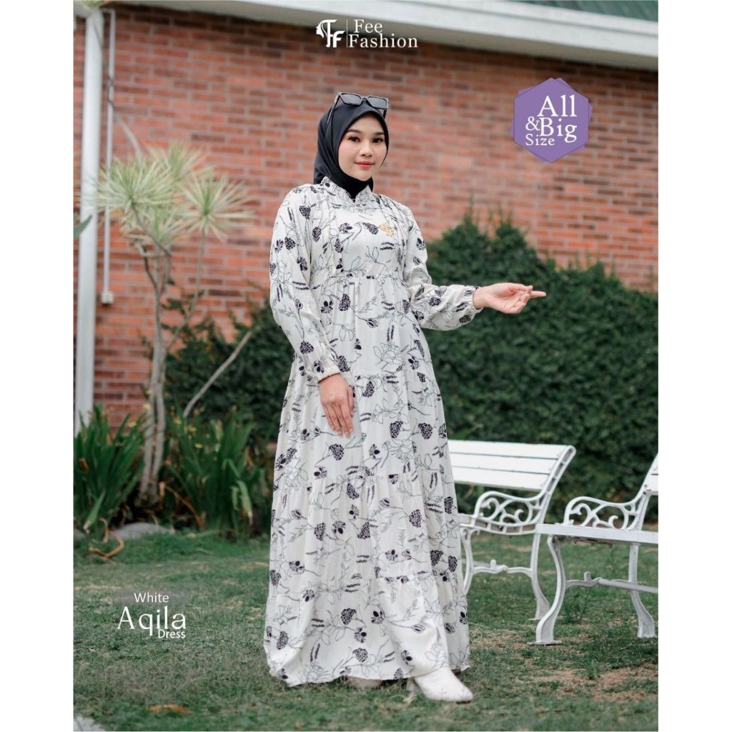 AQILA DRESS WHITE FEE FASHION