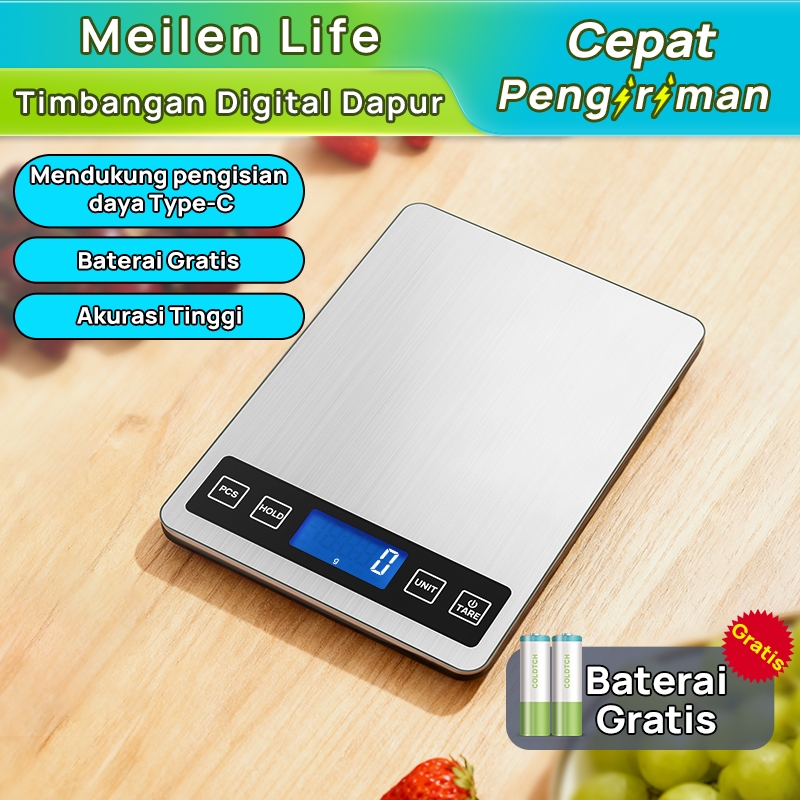 Timbangan Digital Dapur Premium 10kg usb charger stainless steel timbangan kue digital Akurat1g