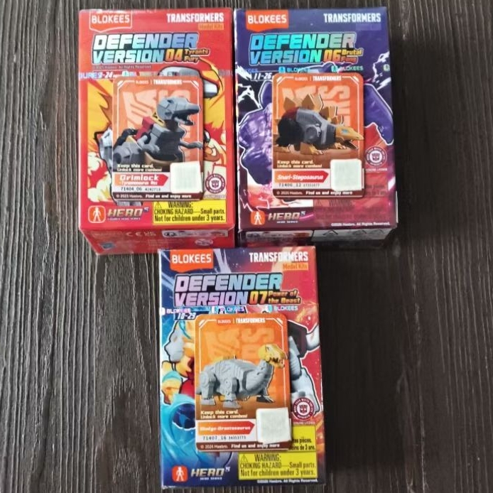 Blokees Volcanicus (Grimlock,Snalr & Sludge) _ Transformers Defender Version
