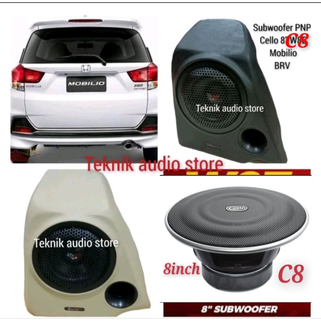 Subwoofer PNP box Cello 8inch C8 Honda BRV-Mobilio DLL