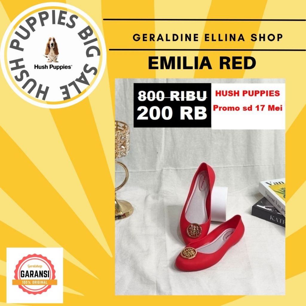 BEST SELLER Sepatu Flat Hush Puppies Original Seri EMILIA