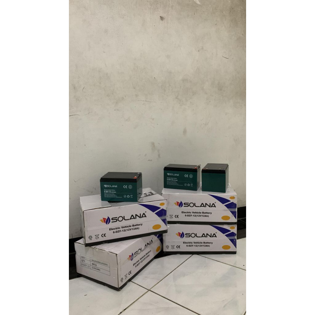 Aki sepeda listrik / AKI SLA Solana 12 Volt / 12ah