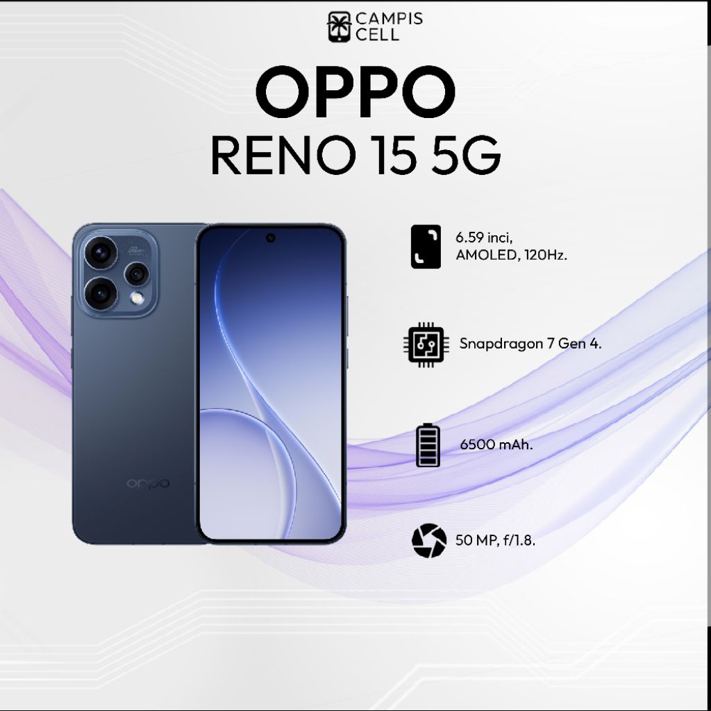 Handphone Oppo Reno 15 5G Ram 12 256 GB BNOB Like New