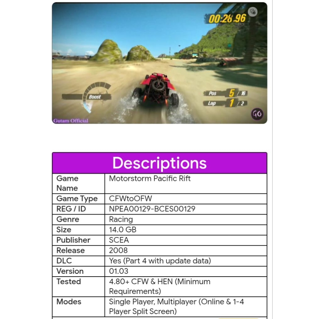 motorstorm game ps3