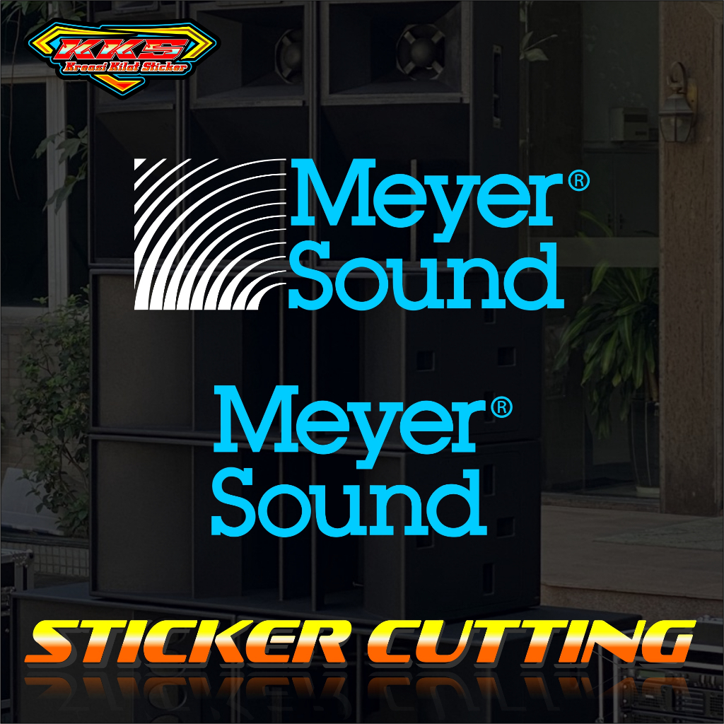 cutting sticker hardcase box sound system meyer sound.stiker audio alat musik logo meyer sound