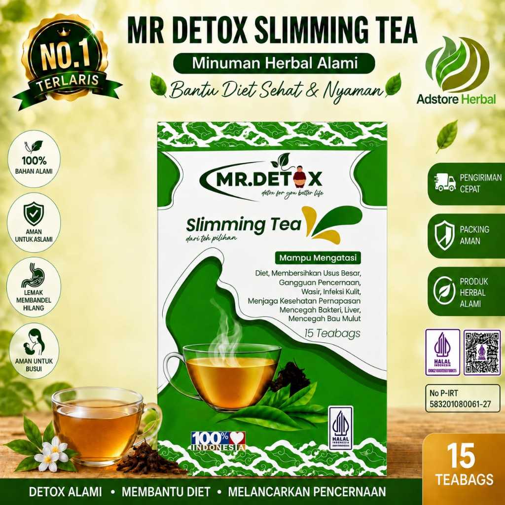 Teh Mr Detox Slimming Tea Teh Diet Teh Pelangsing Slimming Tea
