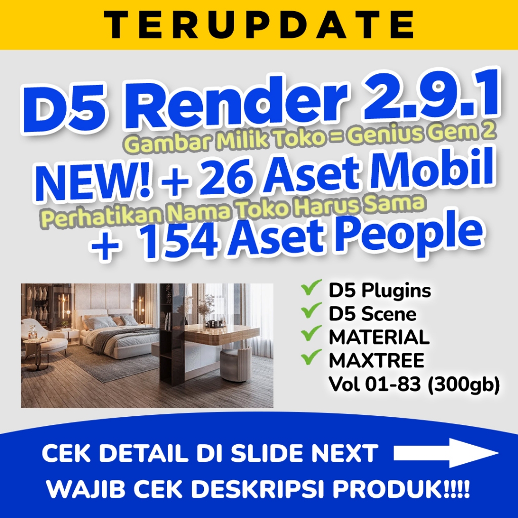 D5 Render 2.9 Full Aset 300GB+ WIN Lengkap AA