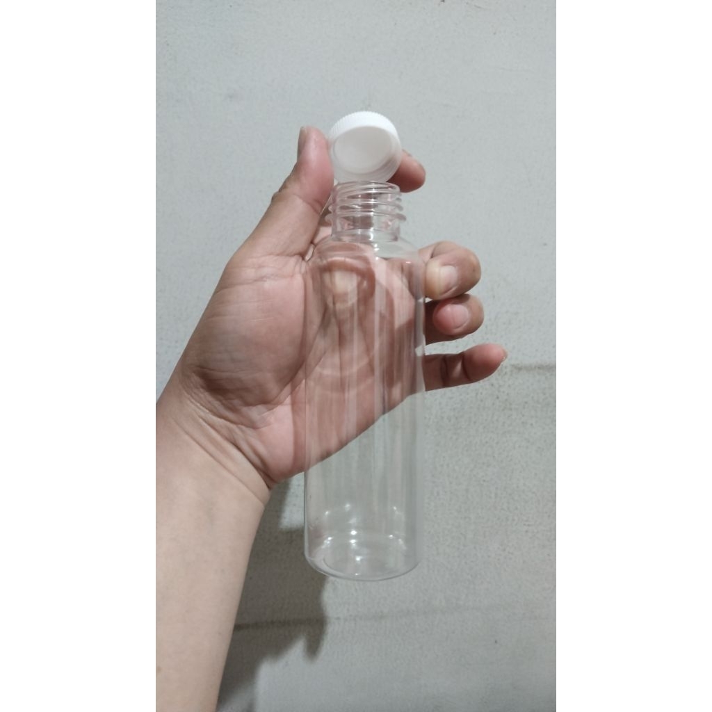 botol es lumut 250 ml transparan, tutup putih, murah,cocok kopi, susu, jamu ds