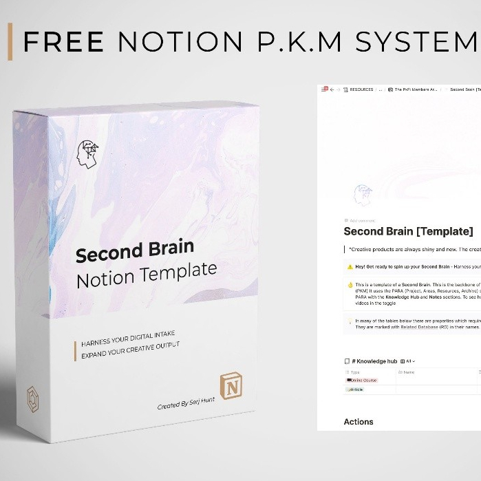 [TMP] ️ Second Brain Notion Template | Template Notion ️ - Jidan Shoppu