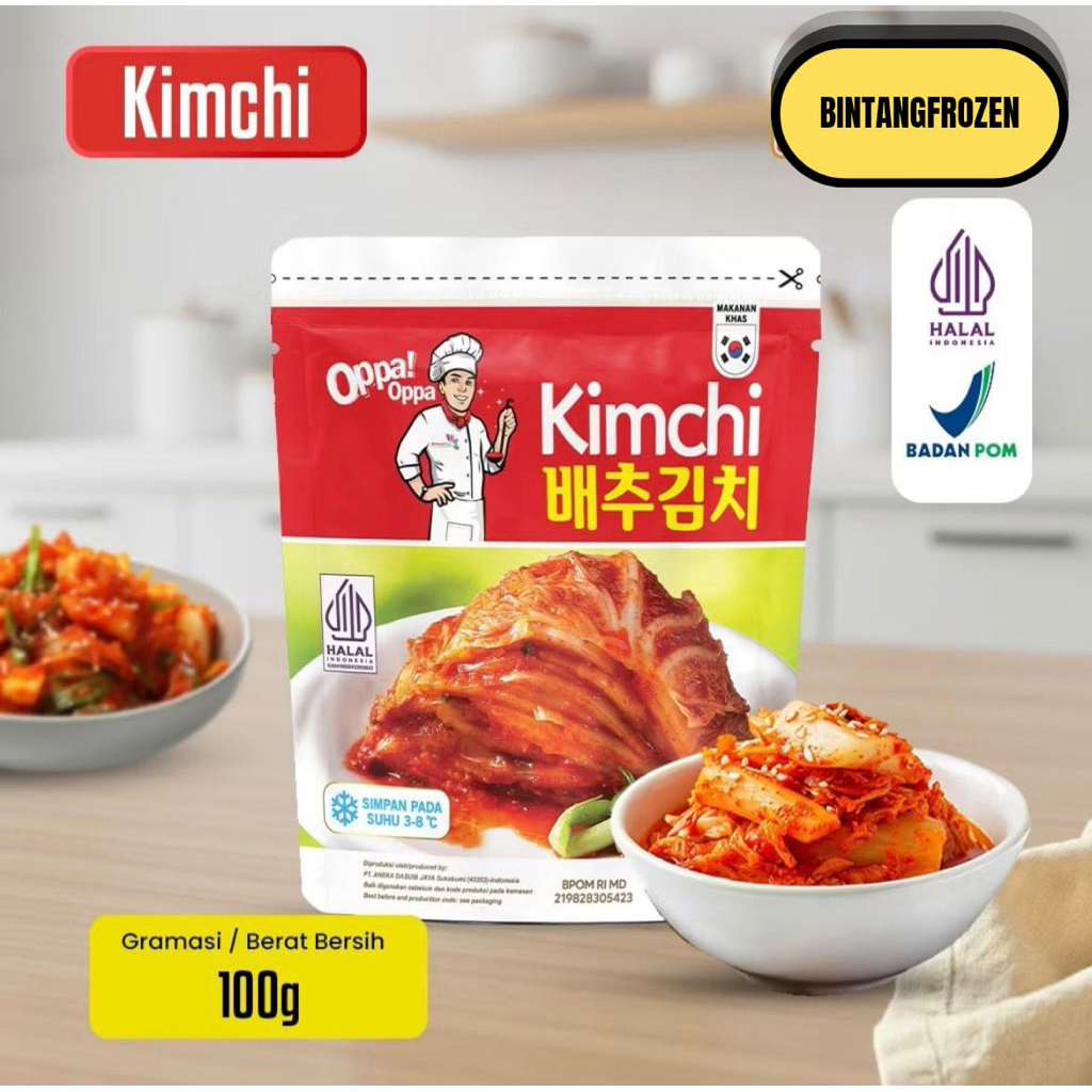(HALAL) KIMCHI Sawi Fresh / Kimchi Halal / Kimchi Korea 100G - Makanan Korea