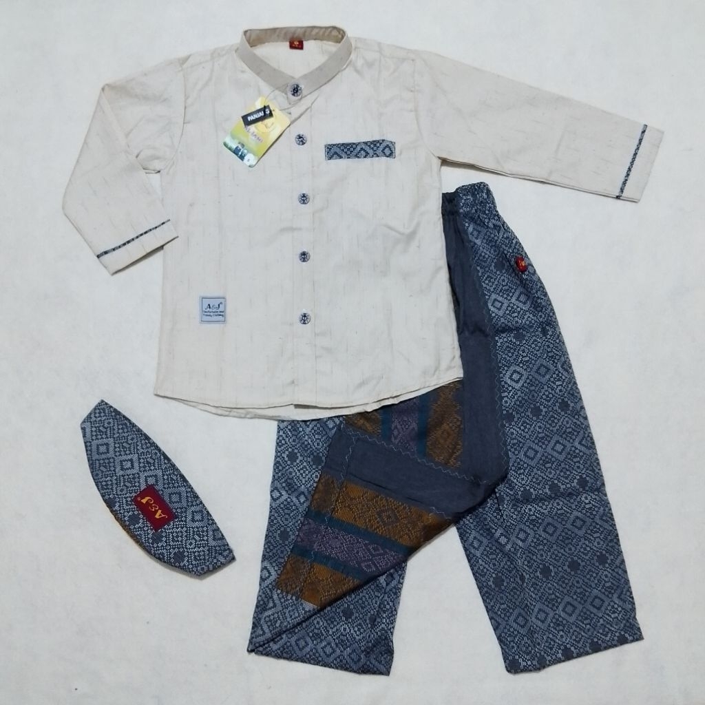 koko sarkoci anak A&J lengan panjang set baju