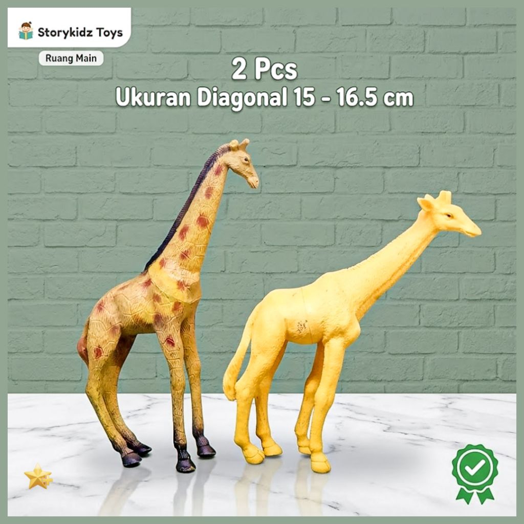 Mainan Jerapah Tinggi Figure Hewan Afrika Giraffe Mainan Edukasi Anak