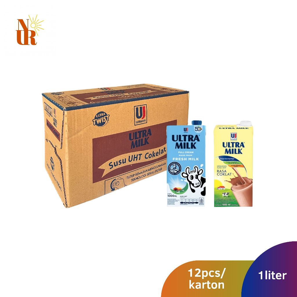 Ultra Milk Susu UHT 1 Liter x 12pcs [Karton]