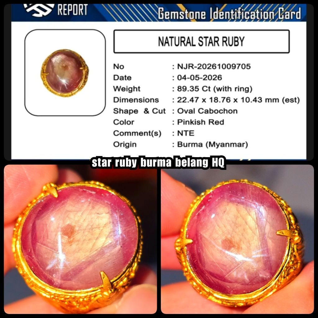 BATU RUBY BELANG BURMA KOI STAR JUMBO ( windusara )