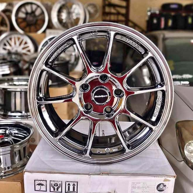 velg racing wedssport tc105 ring 16  black chrome untuk ertiga terios xpander brv innova grandmax