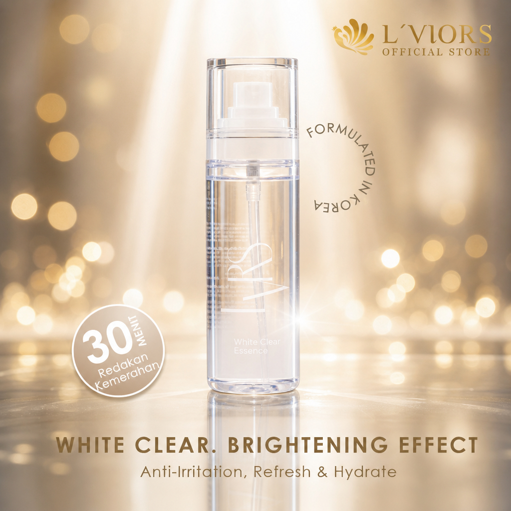 LViors White Clear Essence Exp 22-01-2029 100ML Free 10pcs Papermask (Mist Spray For All Skin WCE)