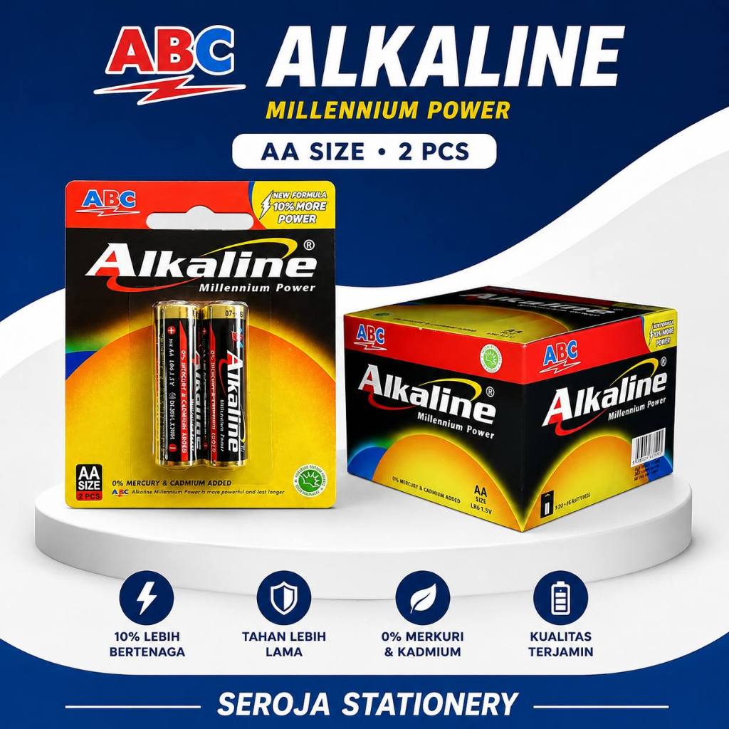 BATERAI ALKALINE AA ISI 2 | BATERAI ABC ALKALINE A2