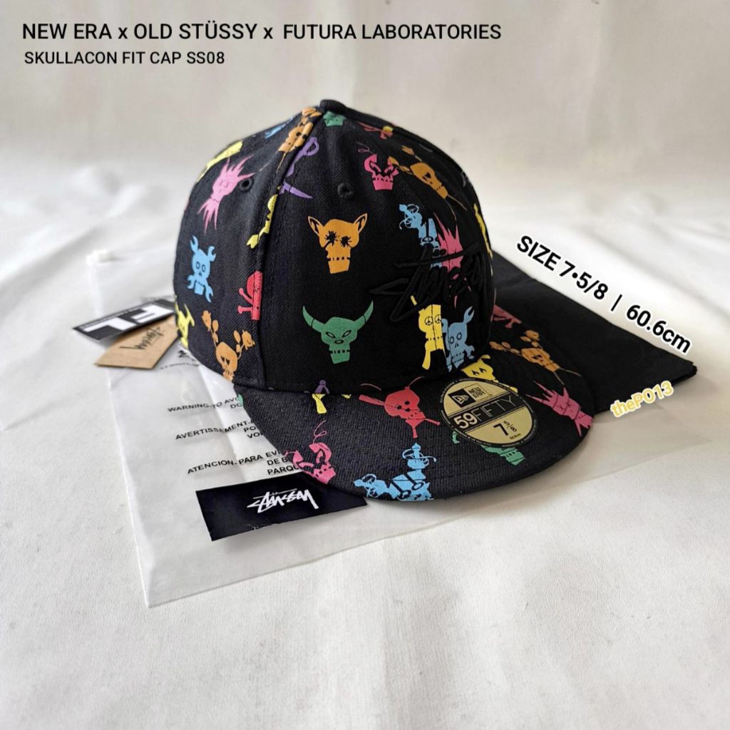 NEW ERA X STUSSY X FUTURA SKULLACON FITTED CAP BLACK SS08 AUTHENTIC 100% BNWT