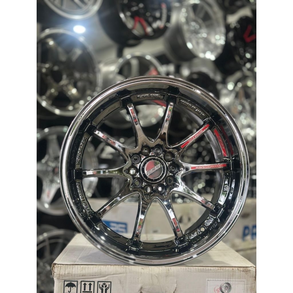 VELG CE28 RING 18 LEBAR 9.5 ET25 PCD 5X114 BLACK CHROME