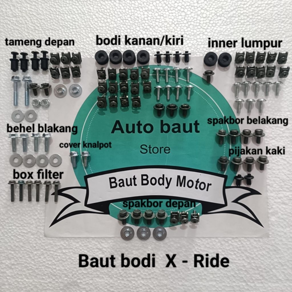 baut bodi Yamaha X-Ride lengkap