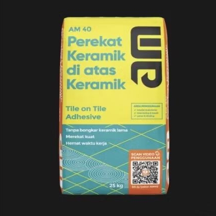 AM 40 Semen Instan Perekat Keramik Diatas Keramik 25kg
