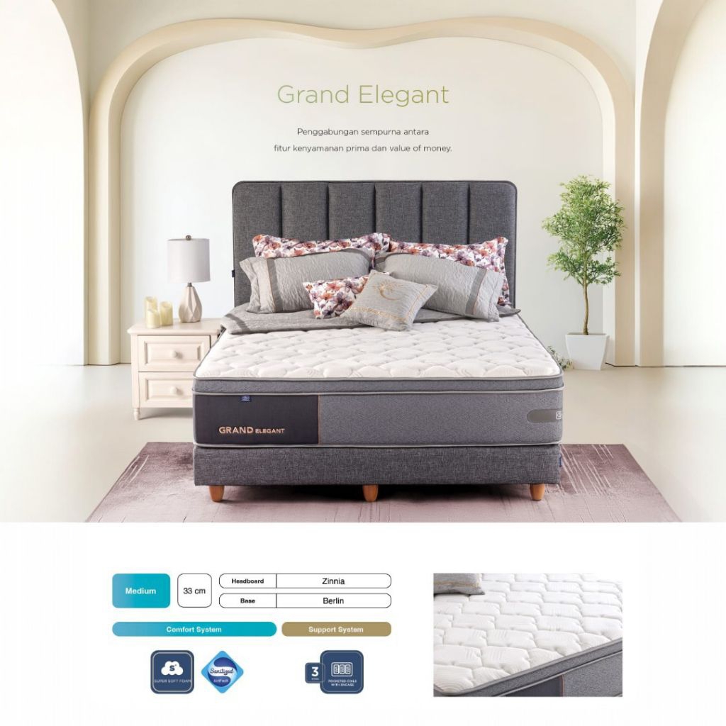 ELITE Springbed Kasur Mattras Spring Bed ELITE GRAND ELEGANT