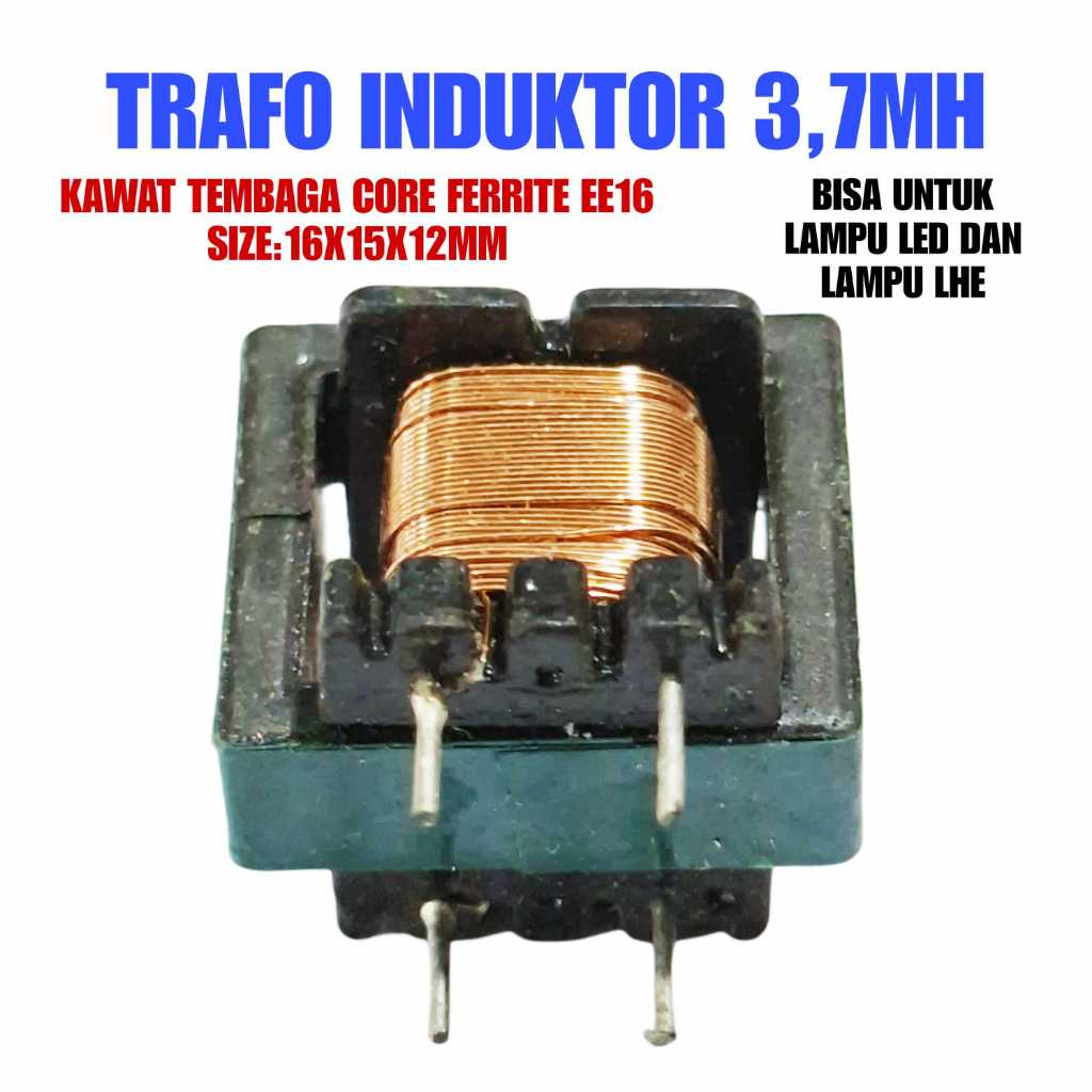 5X TRAFO INDUKTOR 3,7MH FERRITE CORE EE16 SIZE:16X15X12MM - TRAFO LAMPU LED DAN LHE DAPAT 5PCS