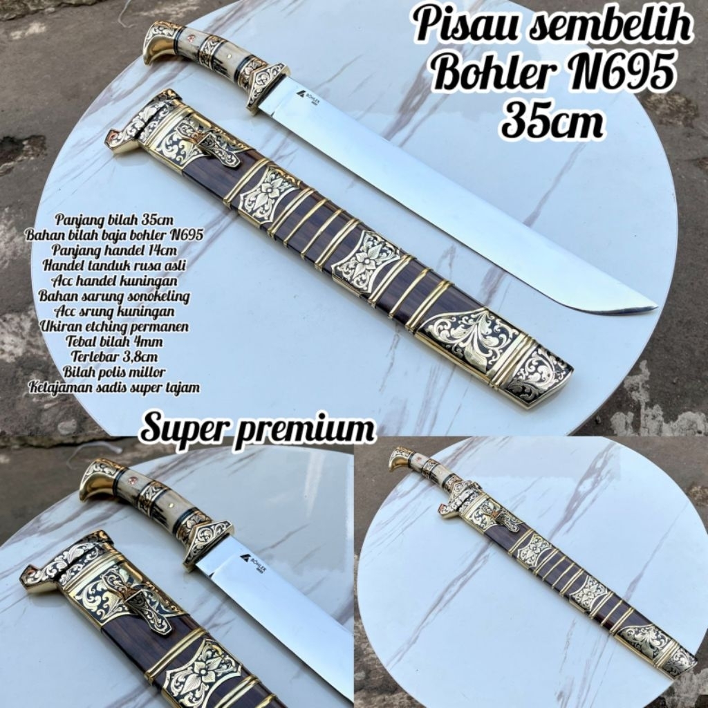 GOLOK PISAU SEMBELIH BAJA BOHLER N695 PREMIUM 35 CM
