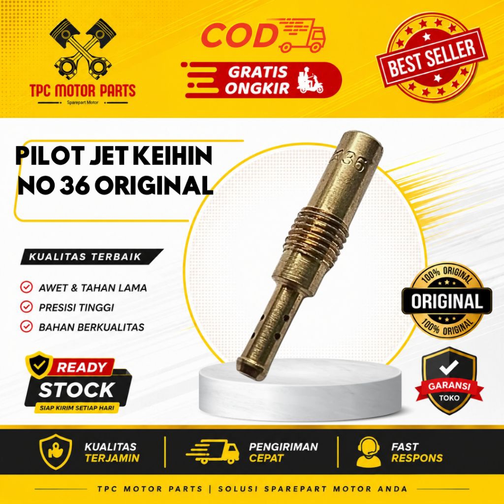 Pilot Jet Keihin Mio sporty/ pino/ soul /ninja R s /Tiger PE / PWK pwl original ASLI ORISINIL KEIHIN
