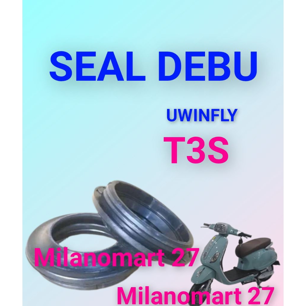seal debu motor listrik uwinfly T3S sil abu shock depan sepeda listrik uwinfly t3 s