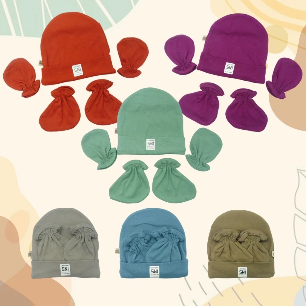 TOPI SARUNG TANGAN DAN KAKI LUCKY BABY PREMIUM