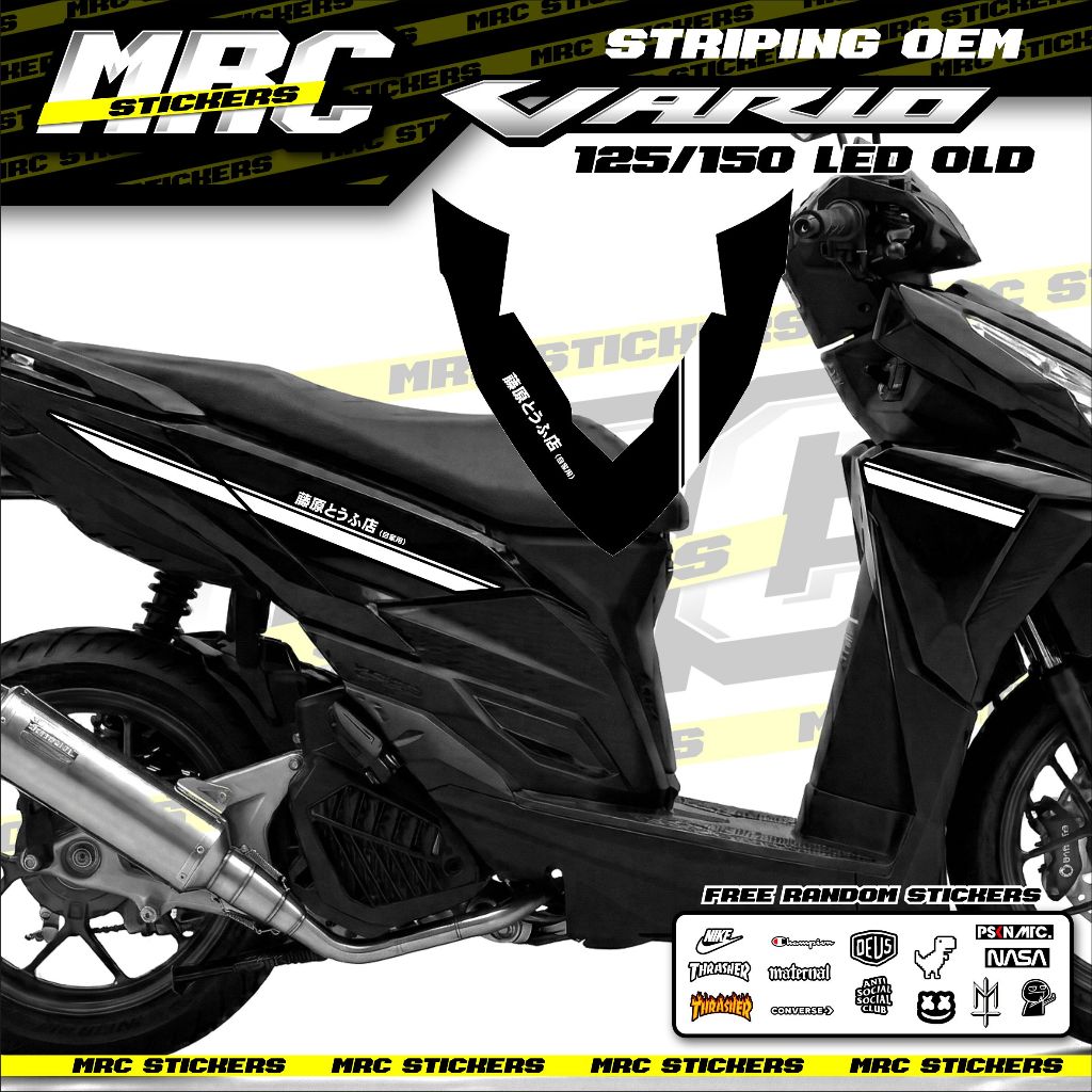 STRIPING / STIKER / VARIASI / CUSTOM VARIO LED OLD 125 / 150 HONDA VARIO CLICK ae86 INITIAL D D5