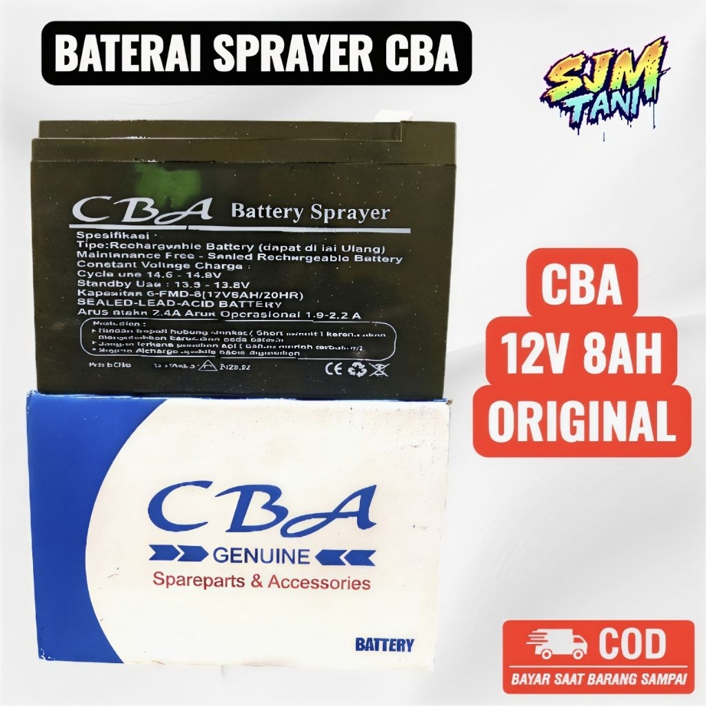 Aki sprayer electrik CBA AKI CBA 8AH ORIGINAL