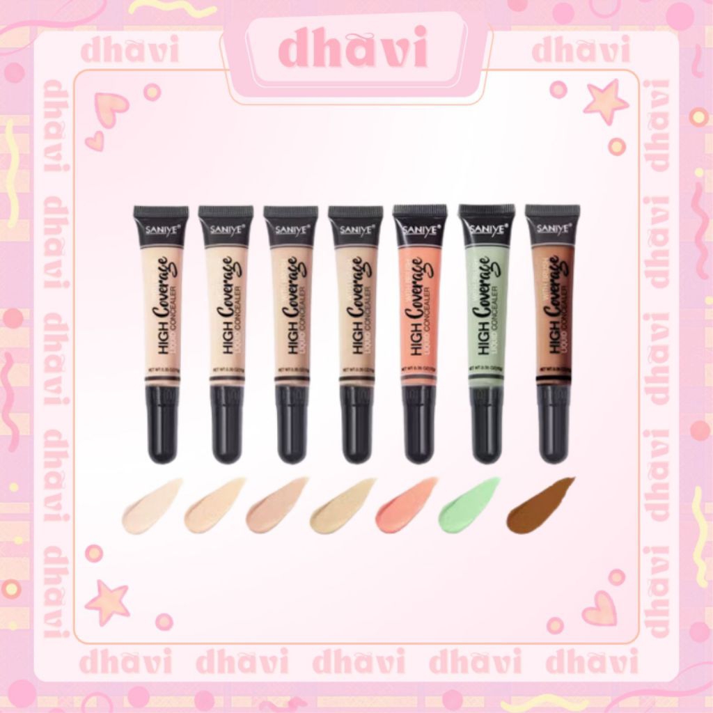 SANIYE Concealer Orange Hijau Waterproof Kosmetik Wajah Full Coverage Original Corrector BPOM