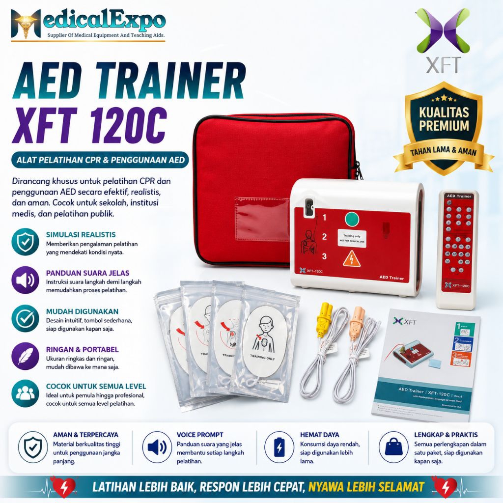 AED Trainer XFT-120C – Alat Pelatihan CPR & AED Profesional dengan Voice Prompt