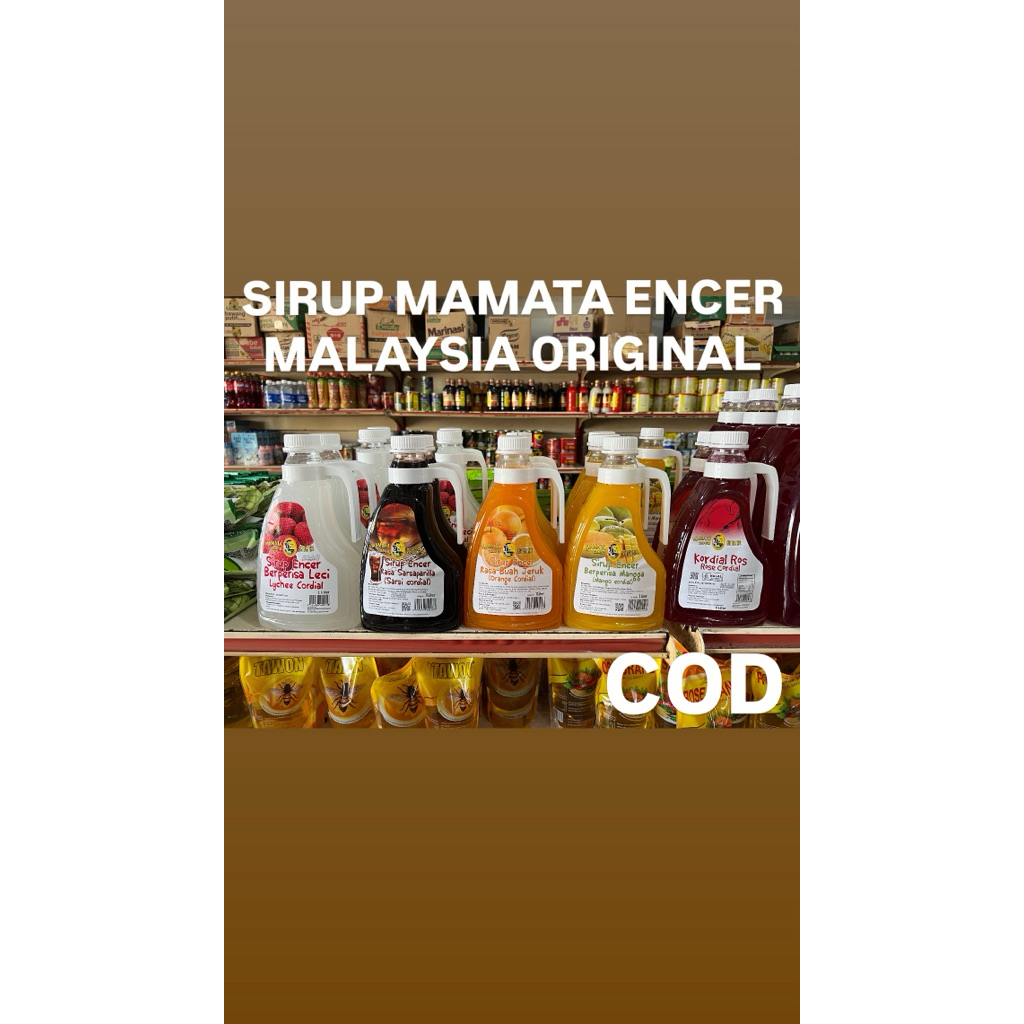 SIRUP MAMATA ENCER MALAYSIA 1 LITER - SIRUP ASLI MALAYSIA - SIRUP ENCER MALAYSIA - SIRUP RIA MALAYSI