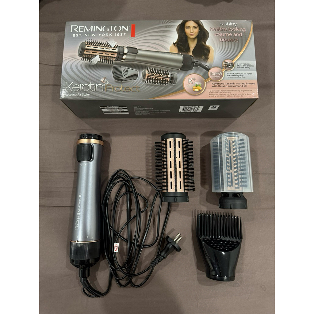 PRELOVED Remington Sisir Angin Keratin Protect Rotating Air AS8810 hair dryer pengering rambut catok